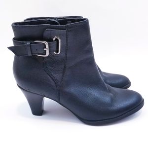 Black Women's Ankle Boot with Buckle